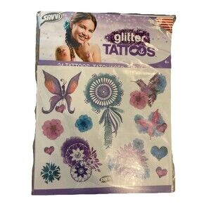 Savvi Glitter Tattoos Boho Style Dream catcher Butterflies